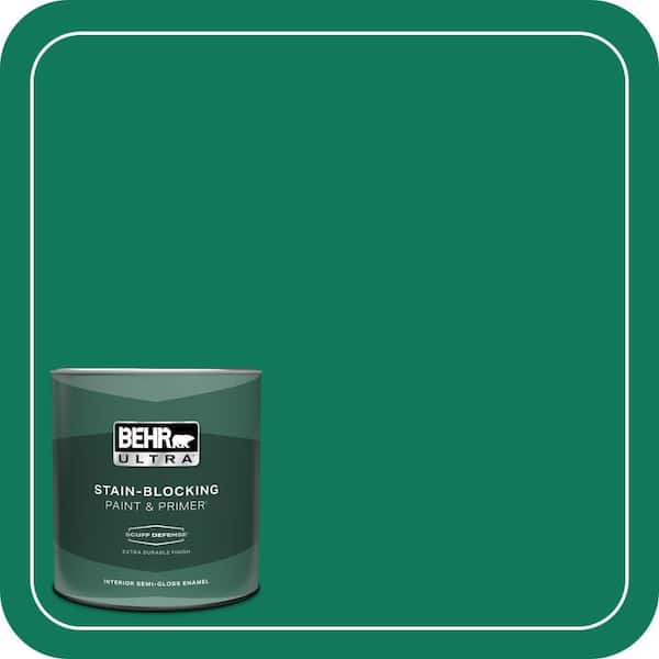 BEHR ULTRA 1 qt. #MQ4-14 Soapstone Extra Durable Semi-Gloss Enamel Interior Paint & Primer