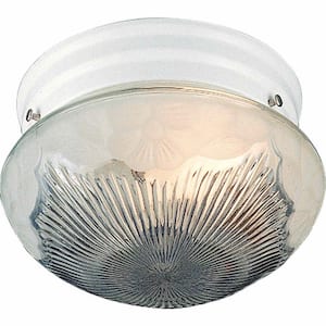 1-Light White Flush Mount