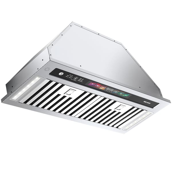 Elexnux 30 in. 900 CFM Convertible Insert Range Hood in Stainless Steel with Smart Voice/Touch Control, 4-Speed Exhaust Fan