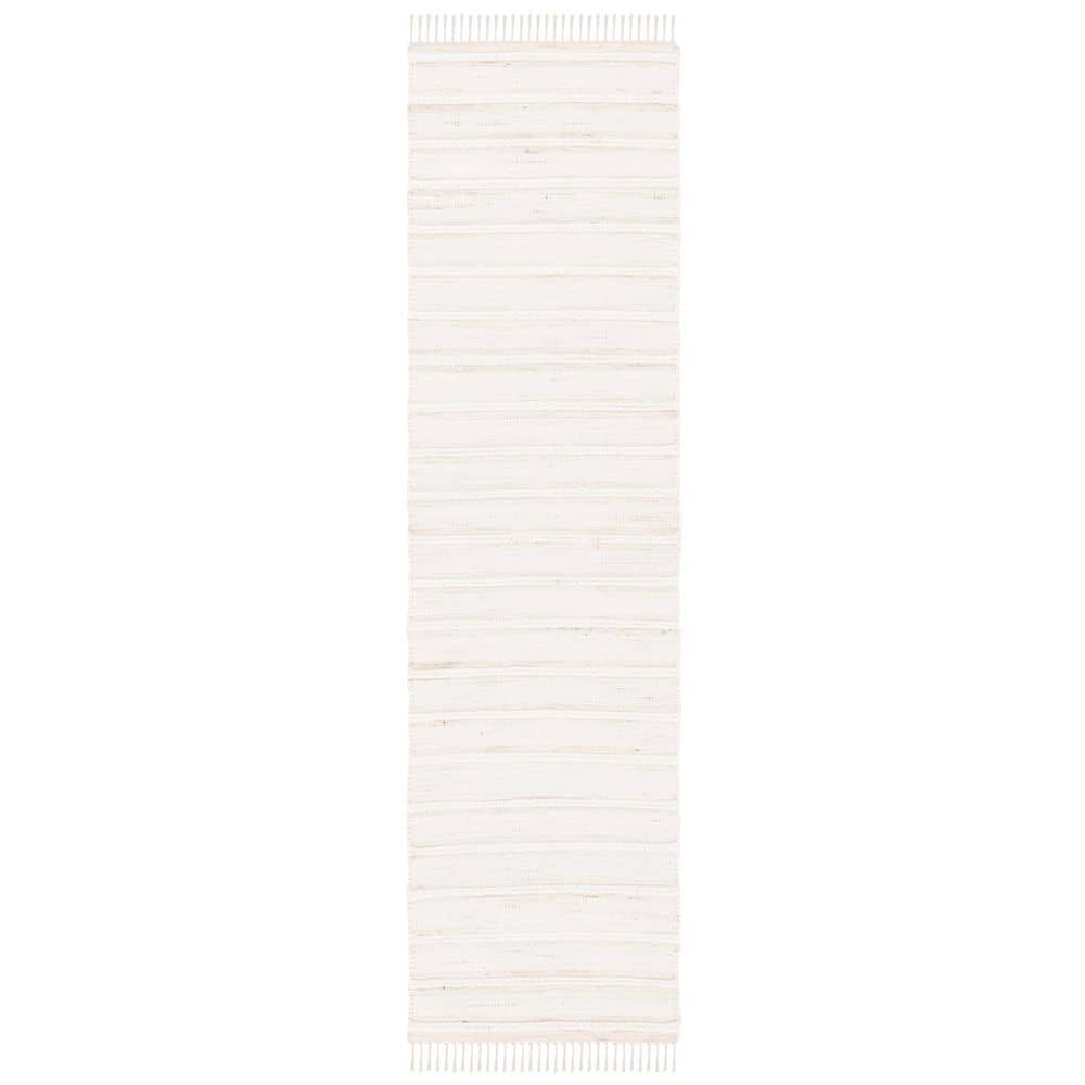 Kilim 2 ft. x 8 ft. Natural/Ivory Solid Color Striped High-Low Runner Rug price history on PriceWatchPro
