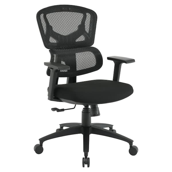 Fabric Seat Adjustable Height, Swivel, Tilt, Rolling, Reclining Ergonomic Executive Chair in Black with Adjustable Arms