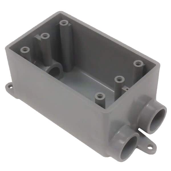 Commercial Electric 1 in. 1-Gang 18 cu. in. FSC Box - Grey