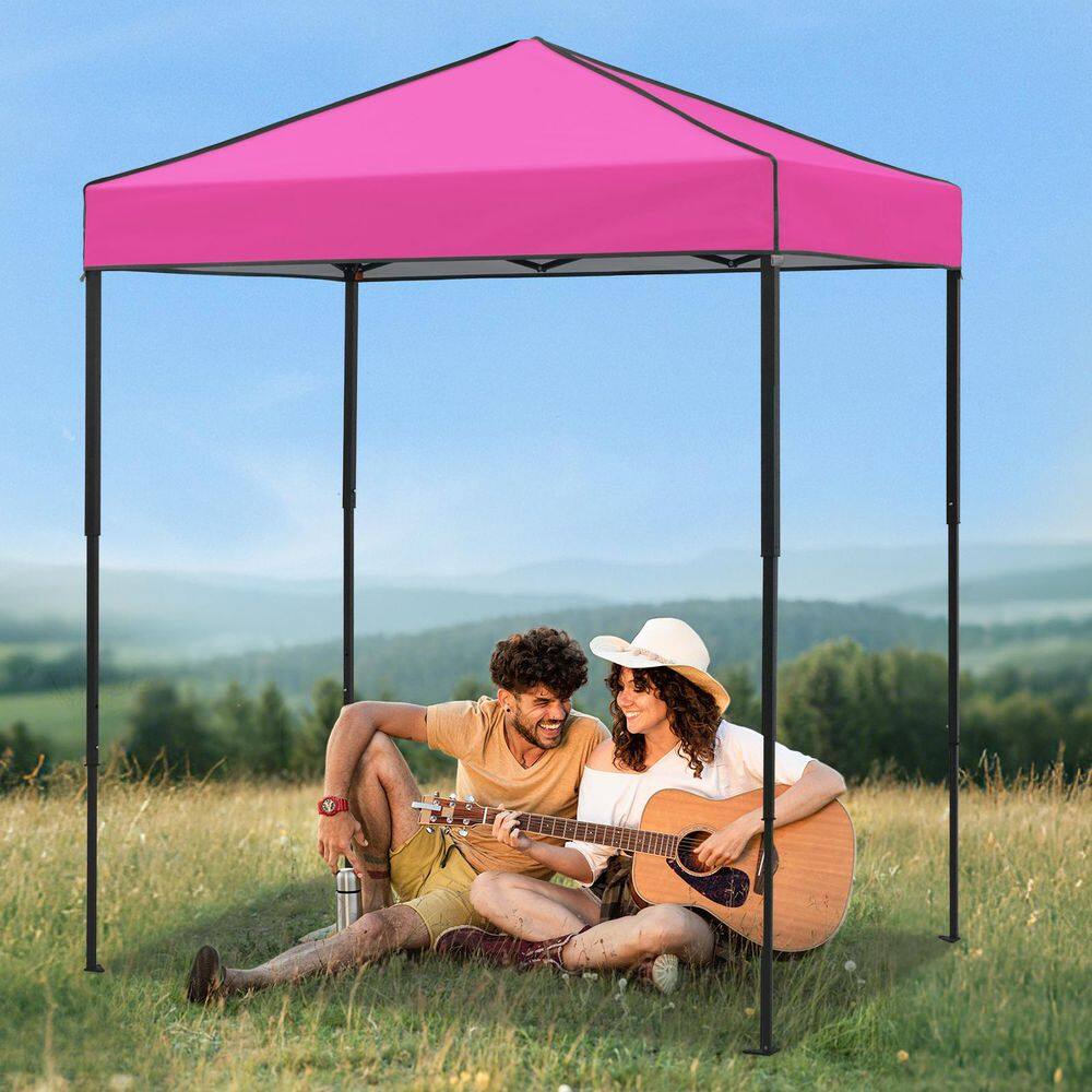 6 ft. x 4 ft. Portable Pop-up Canopy CPAI84 Certified w/ Adjustable Leg Metal Frame Water-Resistant Outdoor, Pink price history on PriceWatchPro