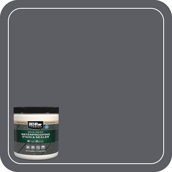 BEHR PREMIUM 8 oz. #BXC-41 Charcoal Solid Color Waterproofing