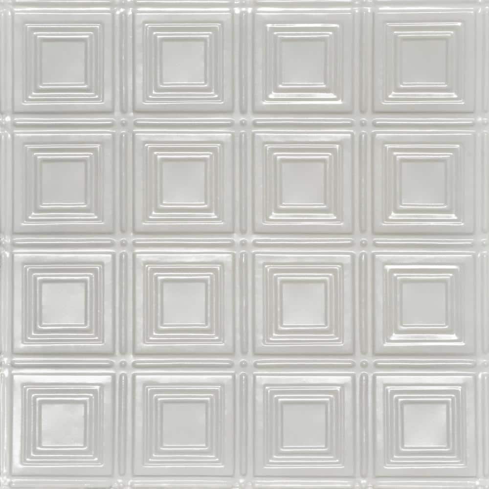 Shanko Eggshell White 2 ft. x 2 ft. Decorative Nail Up Tin Ceiling Tile (24 sq. ft. /Case) price history on PriceWatchPro