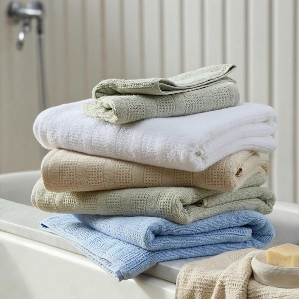 MARTHA STEWART Bedford Cottage 6-Piece Windy Blue Textured Cotton