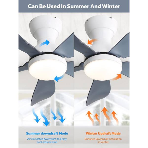 Sofucor 29 in. Small Indoor/Outdoor Modern Ceiling Fan with 6
