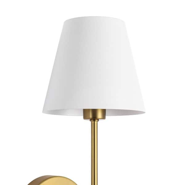 Y'INSP Aurelia 5.9 in. 1-Light Modern Brushed Gold Wall Sconce
