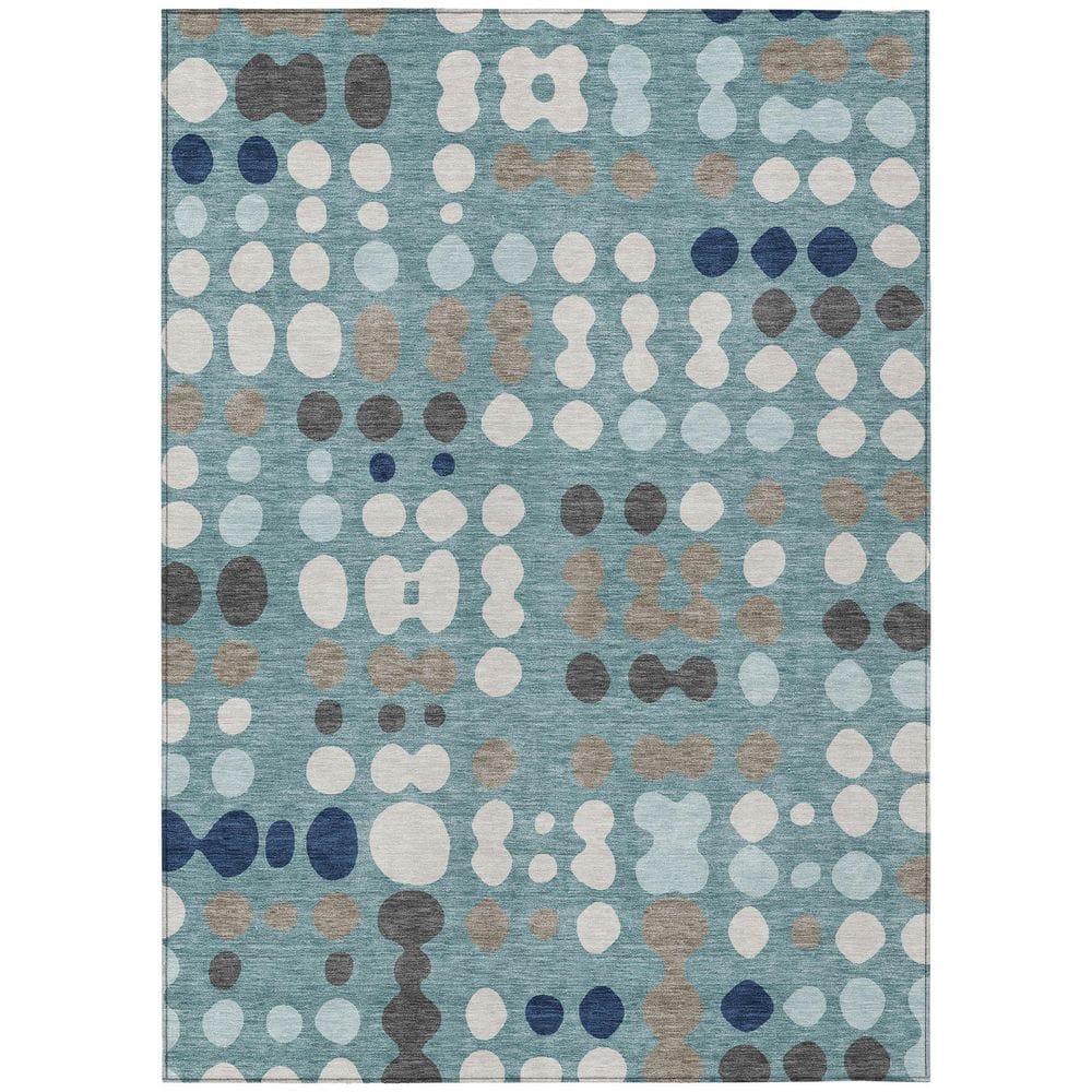 Chantille Machine Washable Indoor/Outdoor Abstract ACN2981 Teal 8 ft. x 10 ft. Area Rug price history on PriceWatchPro