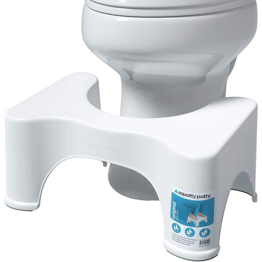Squatty Potty 9 in. Ecco Plastic Toilet Stool in White