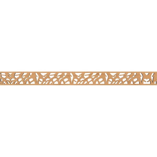 Ekena Millwork Manton Fretwork 0.375 in. D x 46.375 in. W x 4 in. L Maple Wood Panel Moulding