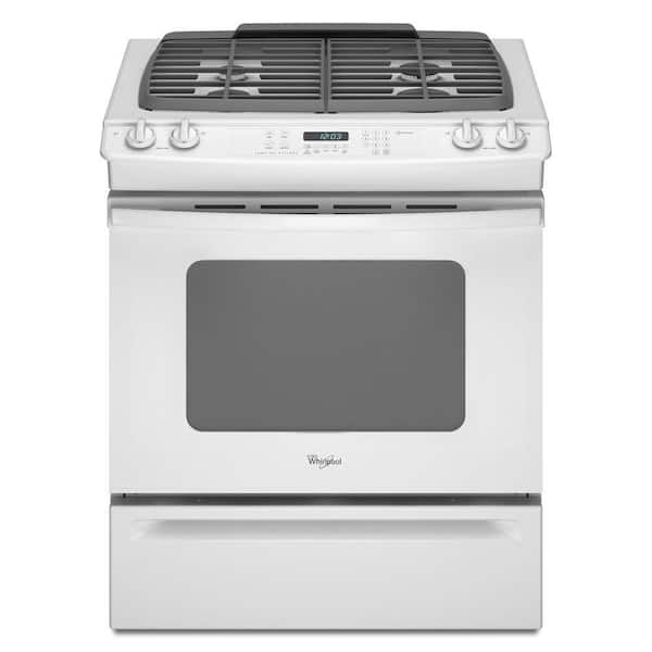 Whirlpool Gold 4.5 cu. ft. Slide-In Gas Range with Self-Cleaning Oven in White