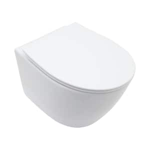 12 in. Elongated Wall Hung Toilet Bowl Only in White