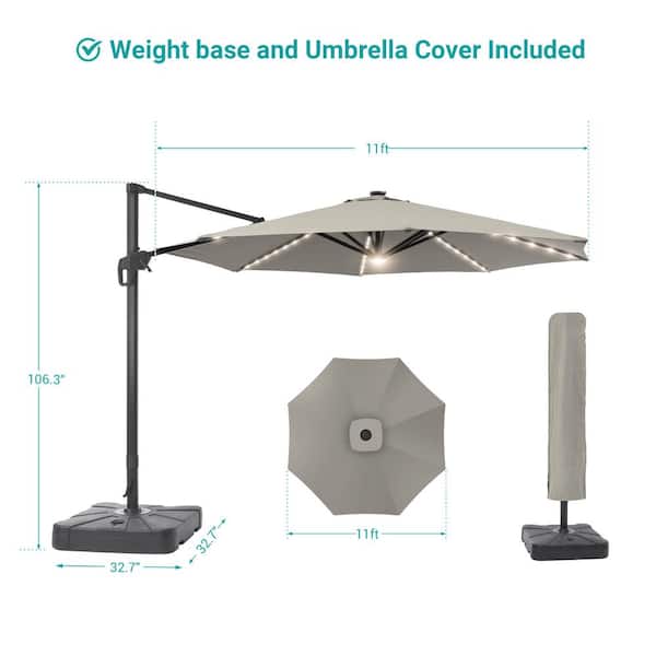 11 ft cantilever patio umbrella cover Red 11ft Cantilever Umbrella Replacement Canopy  Formosa Covers
