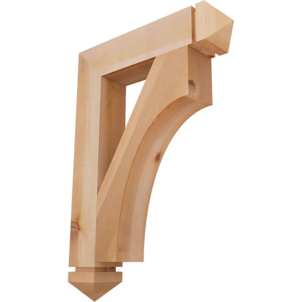 Ekena Millwork 3.5 in. x 28 in. x 20 in. Western Red Cedar Westlake Arts and Crafts Smooth Bracket