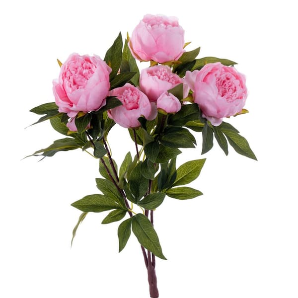 Vickerman 23 in. Brush Pink Artificial Peony Spray individual Flower ...