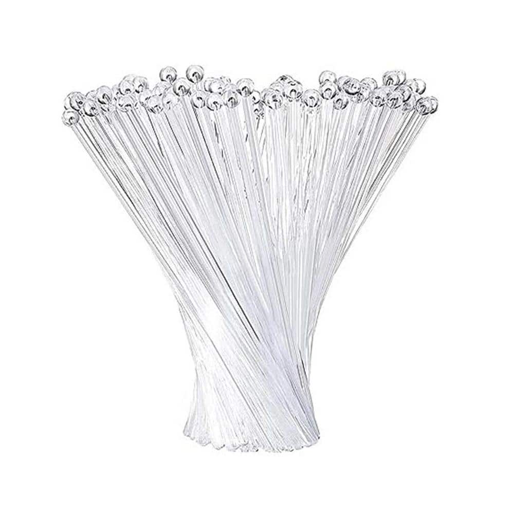 Lynzavix Clear Transparent Disposable Plastic Drink Swizzle Sticks