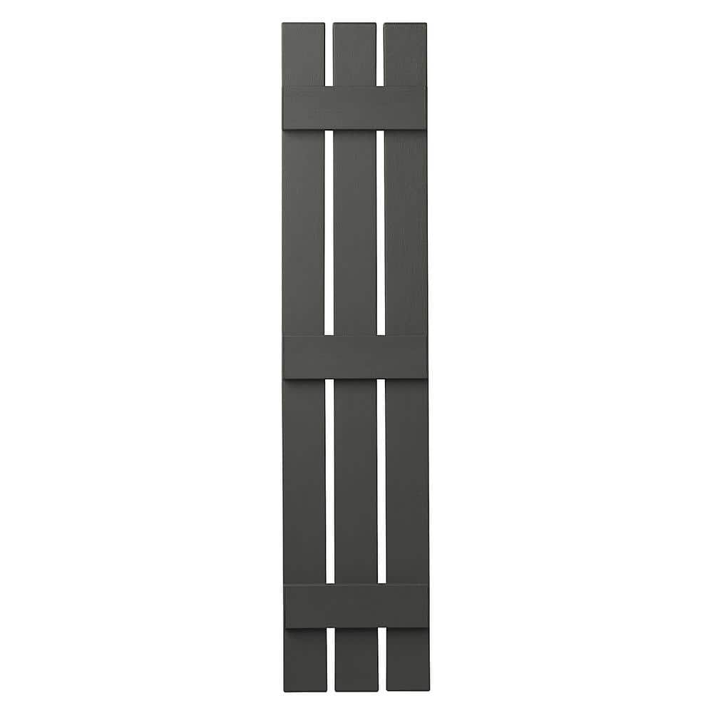 12 in. x 59 in. Polypropylene 3-Board Open Board and Batten Shutters Pair in Spanish Moss price history on PriceWatchPro