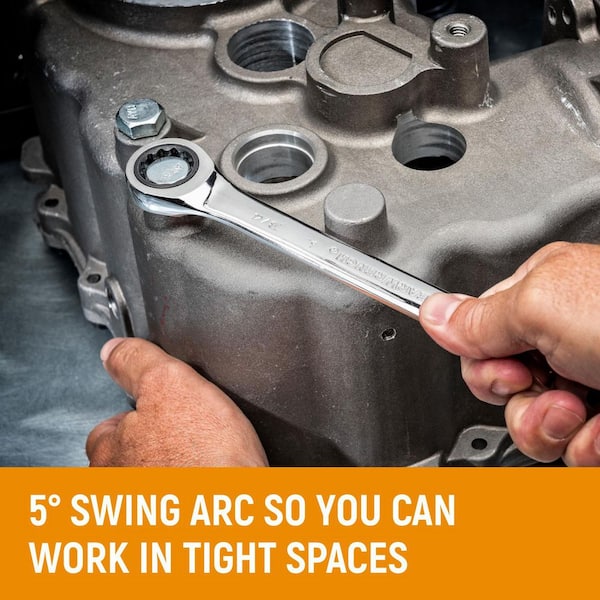 SAE/Metric 72-Tooth Combination Ratcheting Wrench Tool Set (32-Piece)