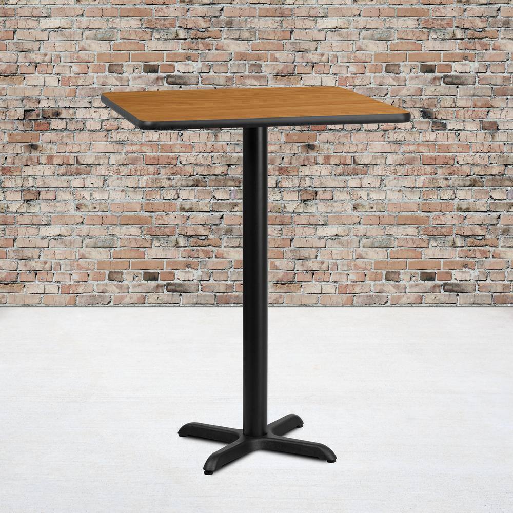 Contemporary Square Natural Laminate 30'' Bar Height Dining Table