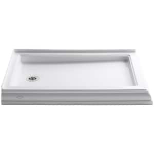 Memoirs 48 in. x 34 in. Double Threshold Shower Base in White