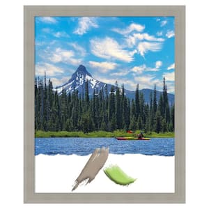 Woodgrain Stripe Grey Wood Picture Frame Opening Size 16x20 in.