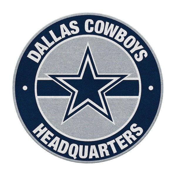 Dallas Cowboys Headquarters Blue 5 ft. Classic Tufted Logo Round Indoor Area Rug