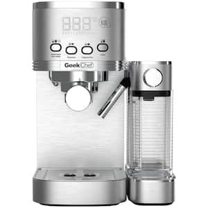 20-Bar Stainless Steel Espresso Machine with Automatic Milk Frother and ESE POD filter,Silver