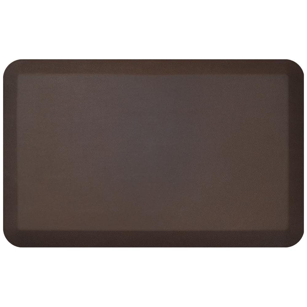 GelPro Newlife Designer Leather Grain Truffle 20 in. x 48 in. Anti-Fatigue Comfort Kitchen Mat