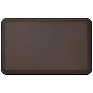 NewLife Designer Leather Grain Truffle 20 in. x 32 in. Anti-Fatigue Comfort Kitchen Mat