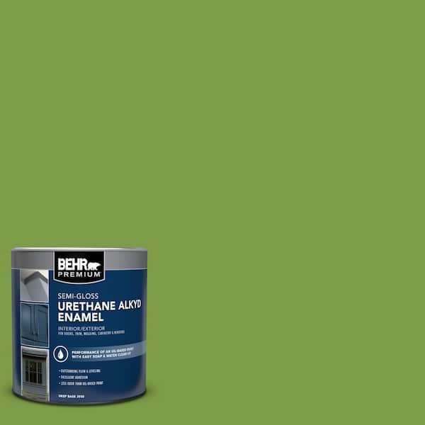 1 qt. #420B-7 Pepper Grass Semi-Gloss Enamel Urethane Alkyd Interior/Exterior Paint