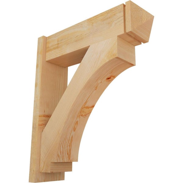 Ekena Millwork 8 in. x 32 in. x 28 in. Imperial Arts and Crafts Rough Sawn Douglas Fir Outlooker