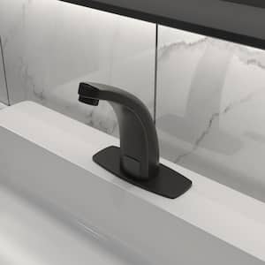 Automatic Sensor Touchless Bathroom Sink Faucet With Deck Plate In Oil Rubbed Bronze