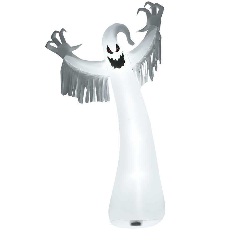 Costway 12 ft. Halloween Inflatable Blow Up Ghost with LED Lights Outdoor Yard Decoration