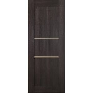 Vona 07 3H Gold 28 in. W x 80 in. H x 1-3/4 in. D 1-Panel Solid Core Veralinga Oak Prefinished Wood Interior Door Slab