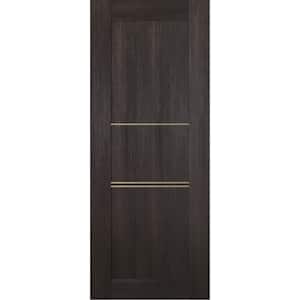 Vona 07 3H Gold 30 in. W x 80 in. H x 1-3/4 in. D 1-Panel Solid Core Veralinga Oak Prefinished Wood Interior Door Slab