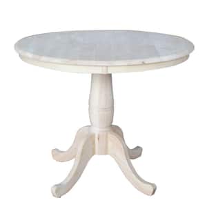 Unfinished Pedestal Dining Table