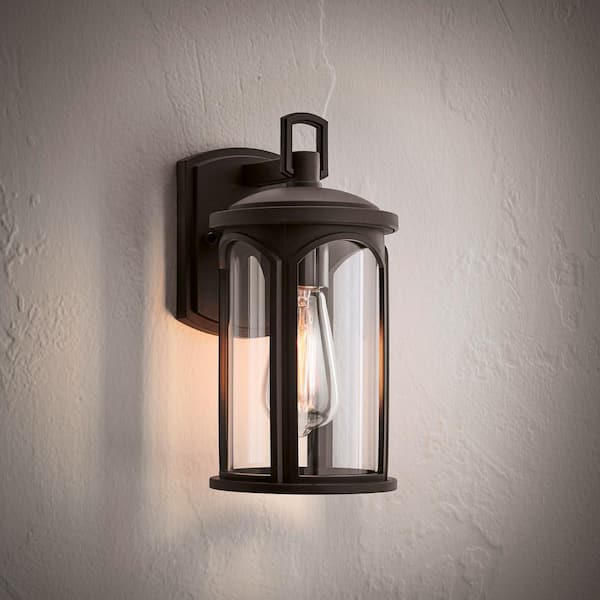 Progress Lighting Faywood 1-Light 11 in. Matte Black Outdoor