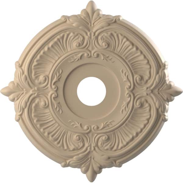 Ekena Millwork 19 in. O.D. x 3-1/2 in. I.D. x 1 in. P Attica Thermoformed PVC Ceiling Medallion in UltraCover Satin Smokey Beige