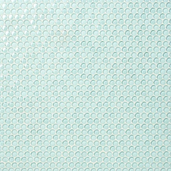 Ivy Hill Tile Contempo Light Green Circles 4 in. x 0.31 in. Polished and Frosted Glass Mosaic Tile Sample