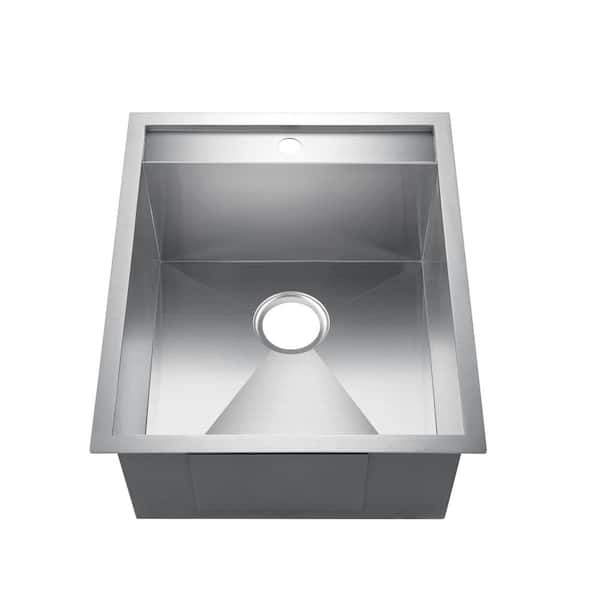 Barclay Products Thelma Stainless Steel 19 in. 16-Gauge Single Bowl Drop-In Kitchen Sink