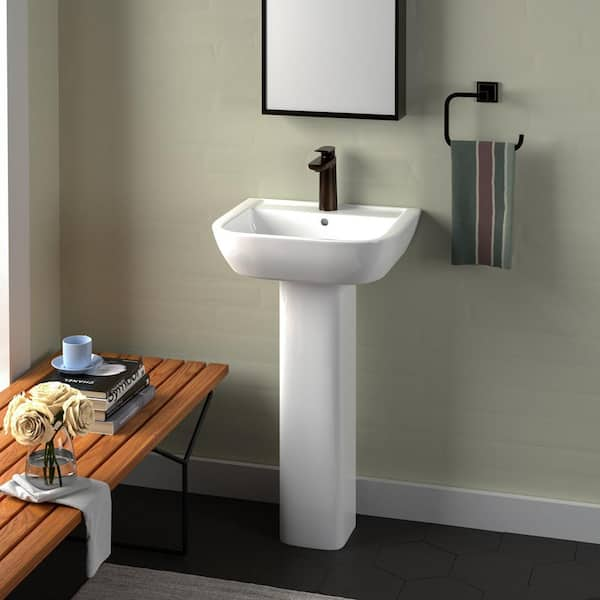 Have A Question About Barclay Products Caroline 450 Pedestal Lavatory Combo In White The Home Depot