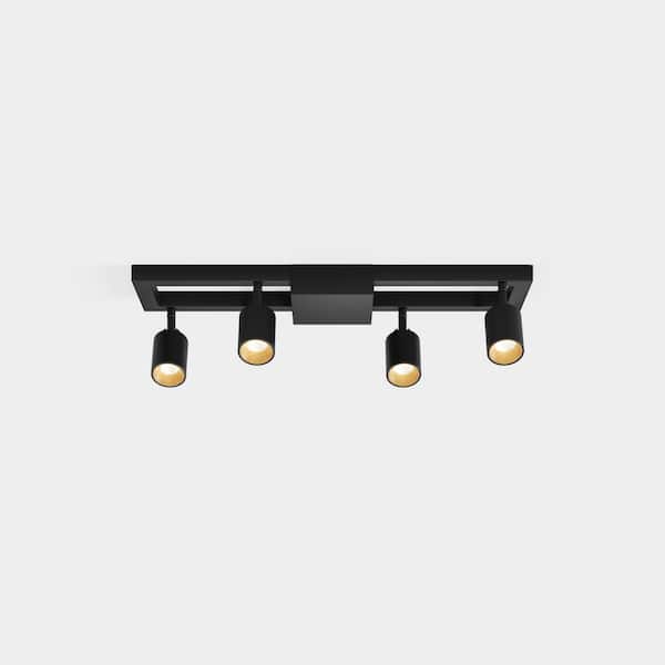 Vidalite Shura Black 4-Light Square Ceiling Light with Rotatable