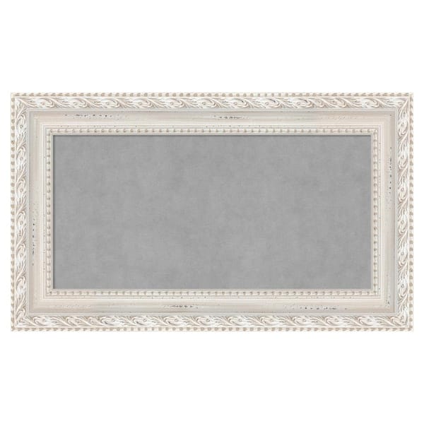 Amanti Art Opera Off White 30 in. x 18 in Framed Magnetic Board