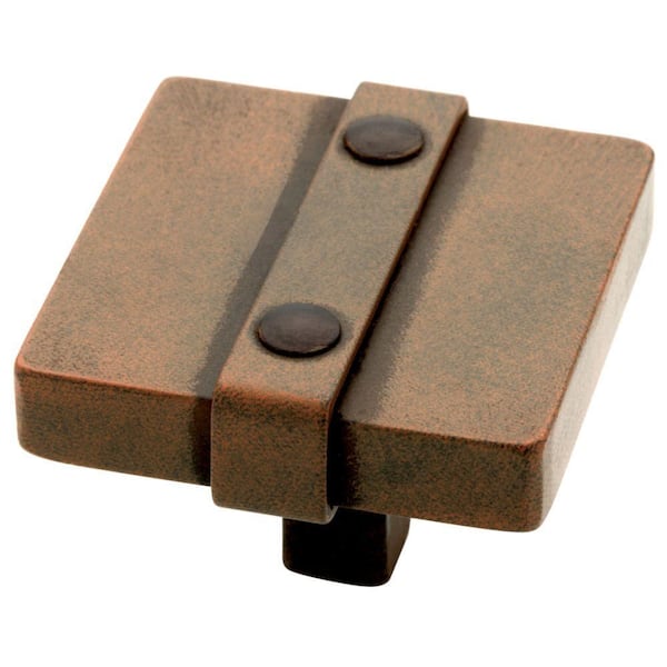 Liberty Iron Craft 1-1/2 in. Rusted Iron Square Cabinet Knob