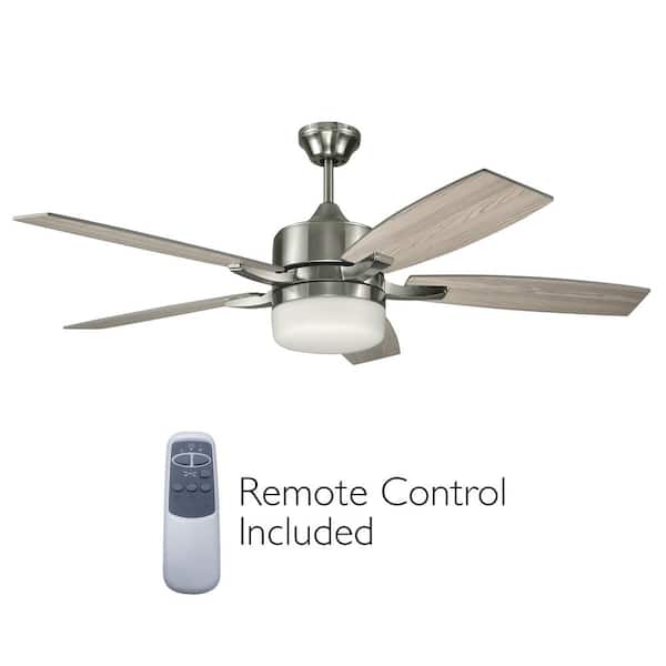 Design House Grayson 52 In Indoor Brushed Nickel Smart Ceiling Fan With Light Kit And Remote Control 156621 Bn - How To Install A Ceiling Fan That Has Remote Control