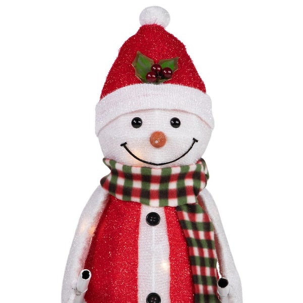LED Lighted Animated Skiing Snowman Outdoor Christmas Figure-24 in.