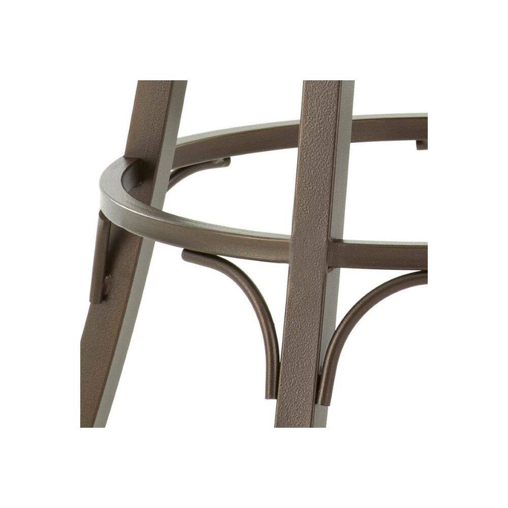 Bali 30" Brown Leather and Metal Swivel Bar Stool