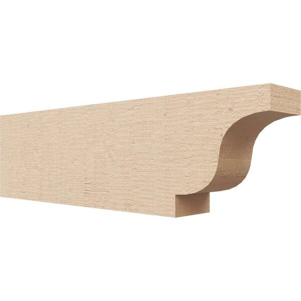 Ekena Millwork 4-in. x 8-in. x 28-in. Newport Woodgrain, Primed Tan Timberthane Polyurethane Rafter Tail Brace