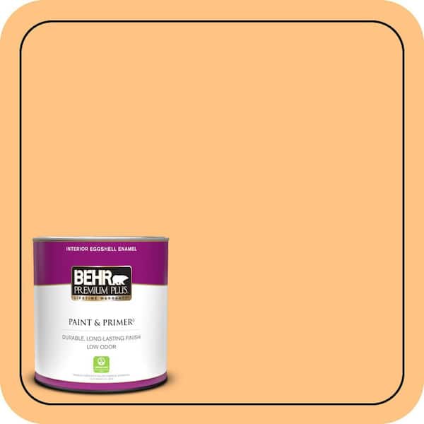 BEHR PREMIUM PLUS 1 qt. #PMD-68 Amber Sun Eggshell Enamel Low Odor Interior Paint & Primer